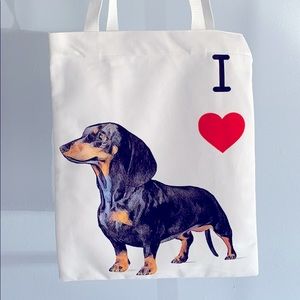 Dachshund Art Canvas Bag